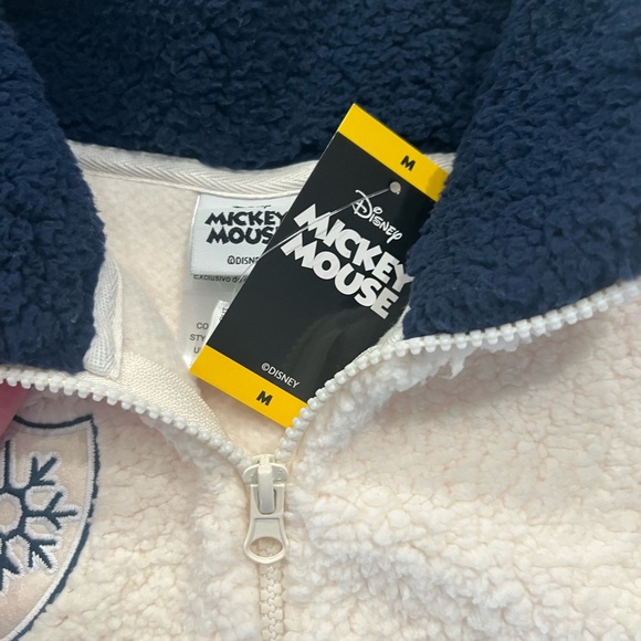 Mickey Mouse Disney Cream Pullover Sherpa Medium Women's - Picture 2 of 3